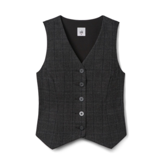 Swagger Vest - Black and White Plaid Size S - Picture 2 of 4